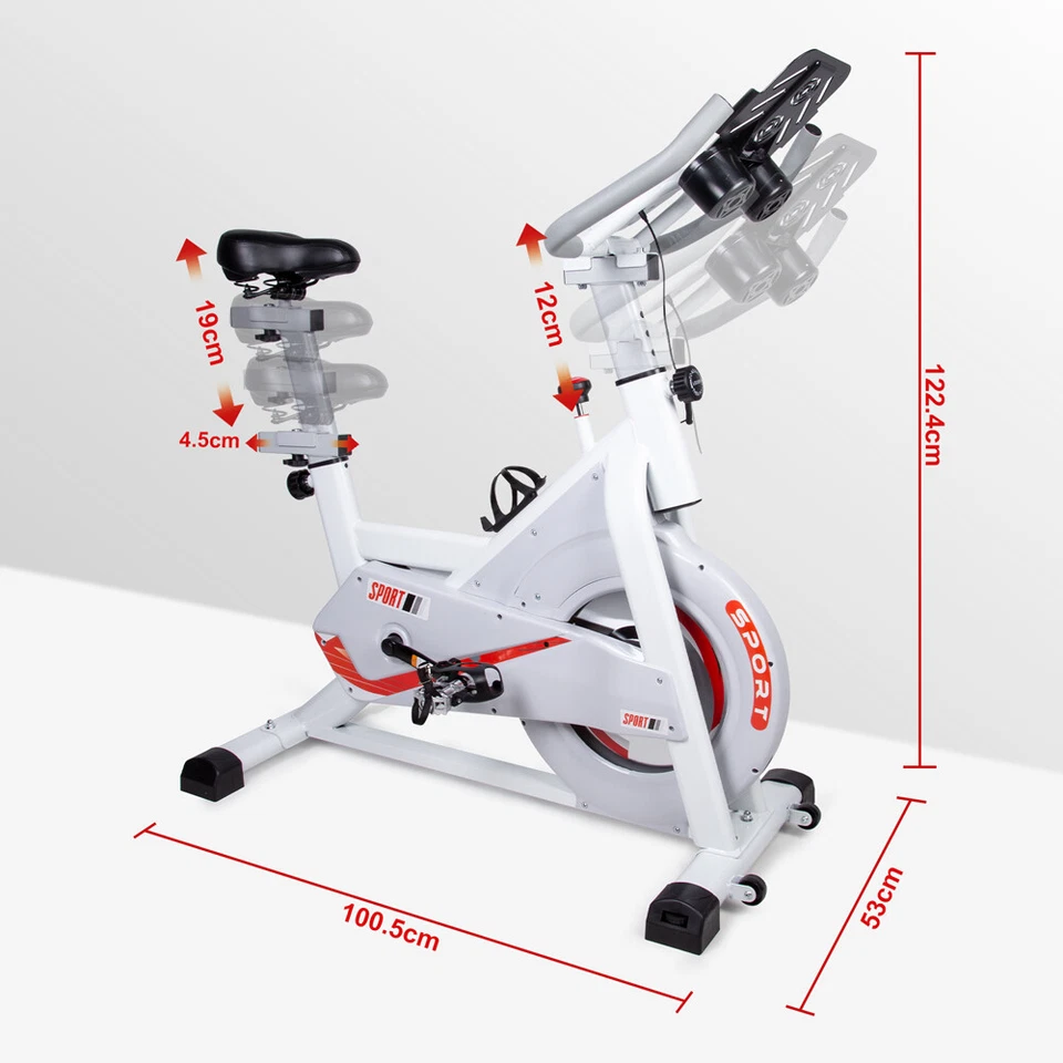 200KG Exercise Bike Fitness Bike Bicycle Flywheel & Quiet Magnetic Resistance - Image 4 of 4