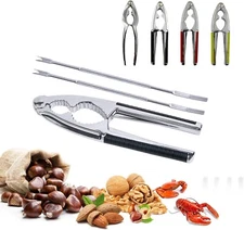 Heavy Duty Nut Cracker & Seafood Tool with Non-Slip Handle