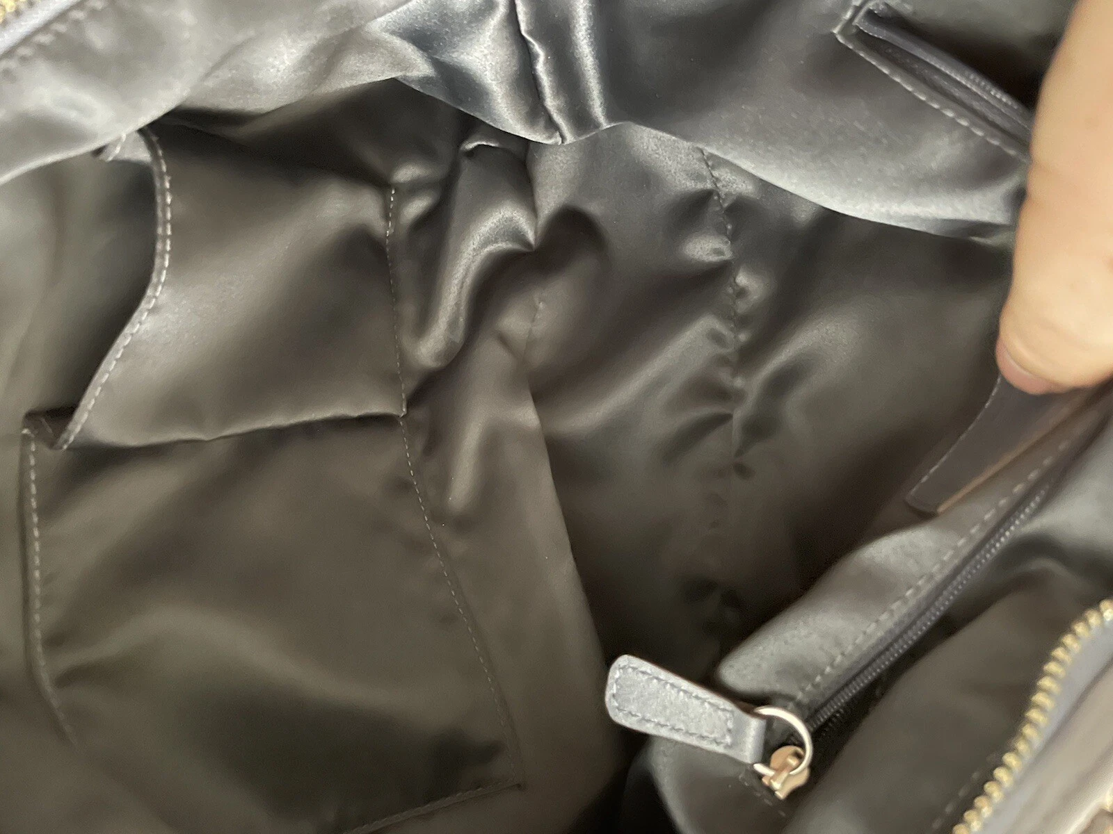 Con borsa a tracolla Flaw COACH F22563 grigio scintillante (""blu ish) in pelle morbida