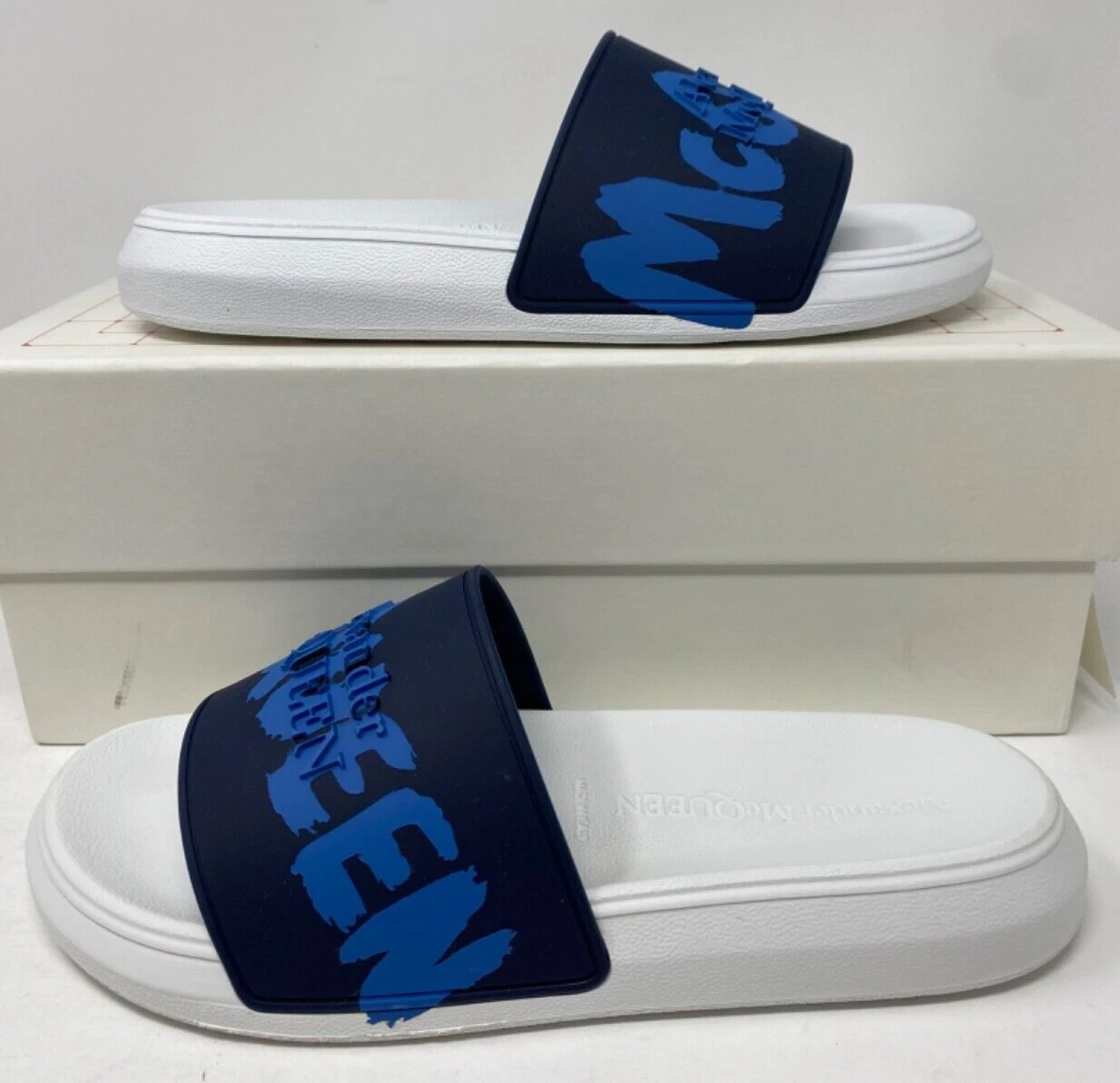 Sandali da piscina con logo Alexander McQueen $350 donna graffiti US 9 39 EU