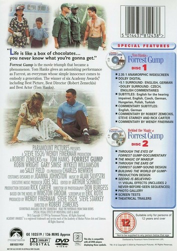 Forrest Gump DVD (Region 2) VGC Special Collector's Edition Tom Hanks NEW CASE - Picture 2 of 3