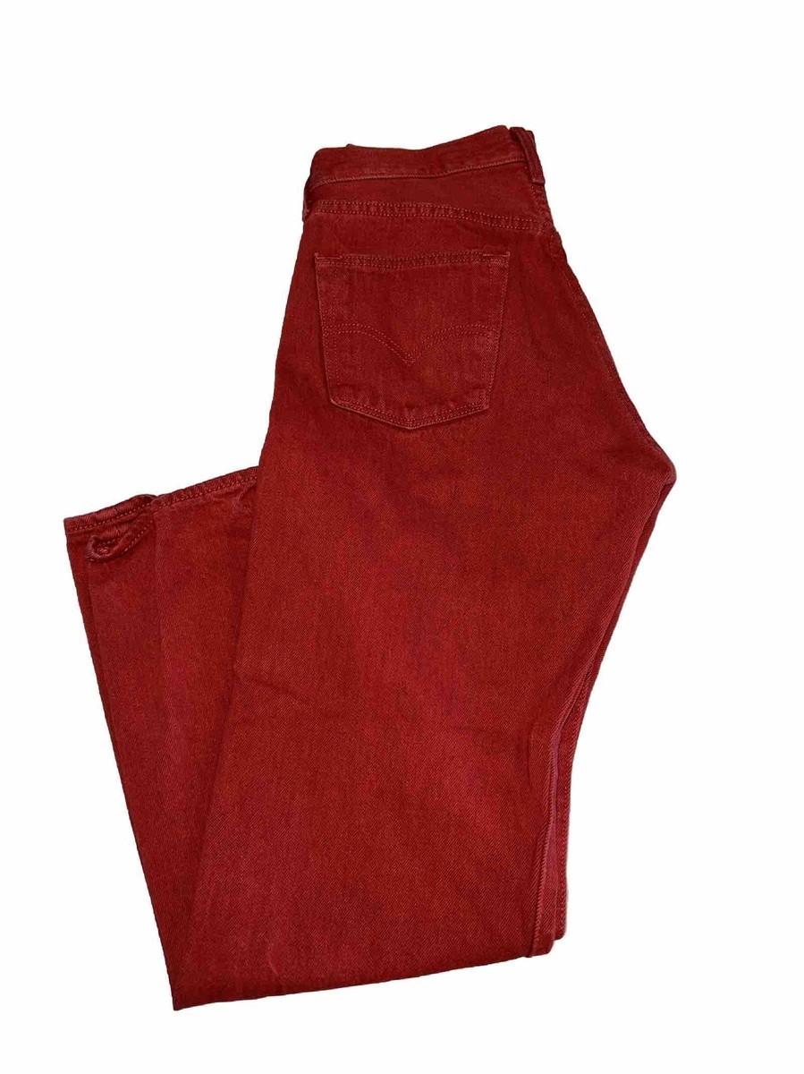 Men's Levis 501 Button Fly RED Jeans 31x32 (Actual 30x29) | eBay