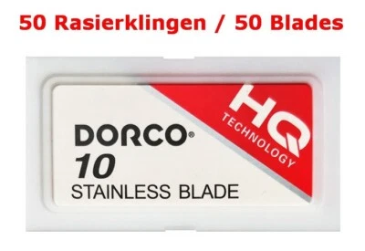 50 Stück DORCO New Platinum ST301 rostfreie Rasierklingen für Rasierhobel Korea