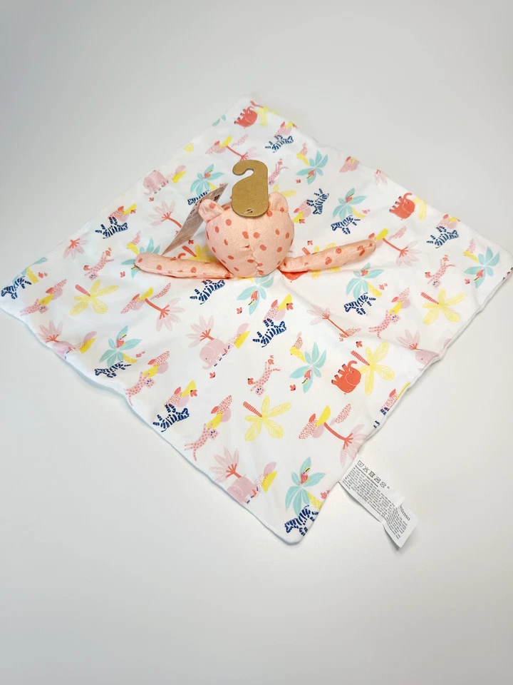 Doudou Plat Léopard/Tigre Orange Bleu Zèbre Eléphant Inextenso In Extenso Auchan - Photo 2/4