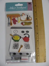 Jolee 's COOKING Stovetop Utensils Teapot I Love Cooking 4 Pieces NOS