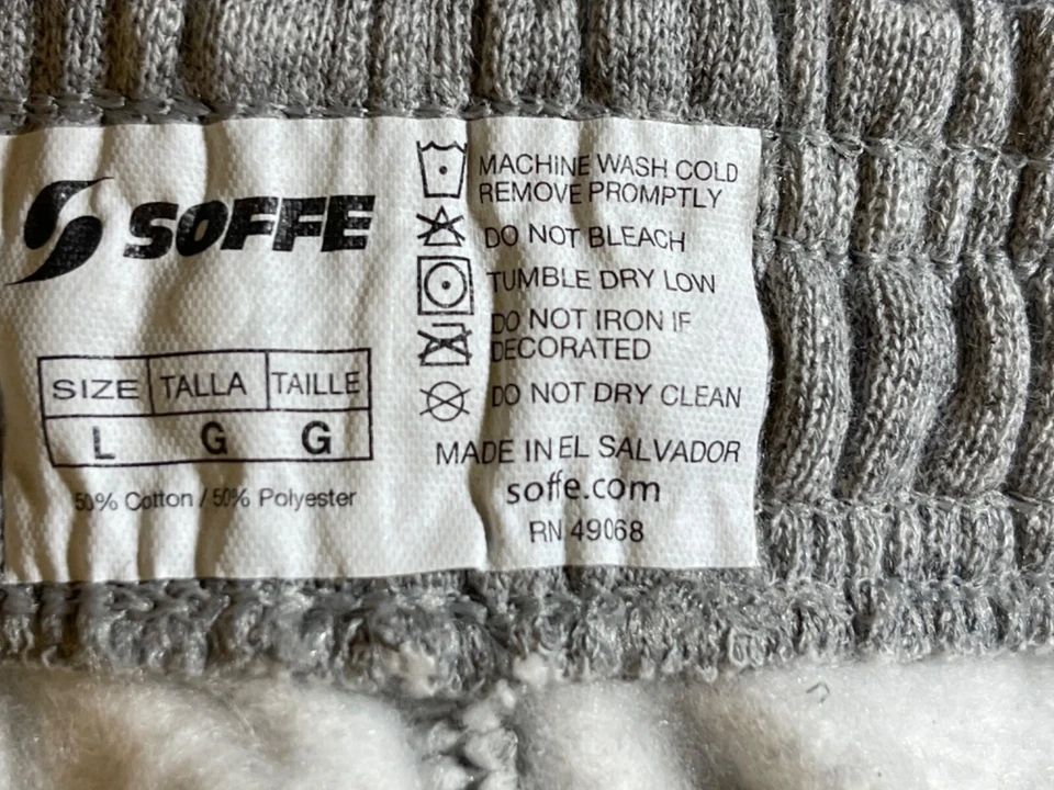 SOFFE Pantalones de Sudadera Oxford Gris Elástico Cordón Cintura Juvenil Talla L Regreso a la Escuela Foto 4 de 4