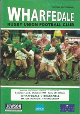 Wharfedale v Bracknell 2 Oct 1999 Wharfedale RUGBY PROGRAMME