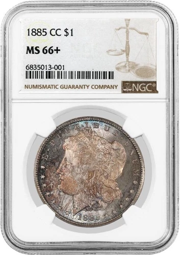 1885 CC Carson City $1 Morgan Silver Dollar NGC MS66+ Superb Gem Uncirculated To