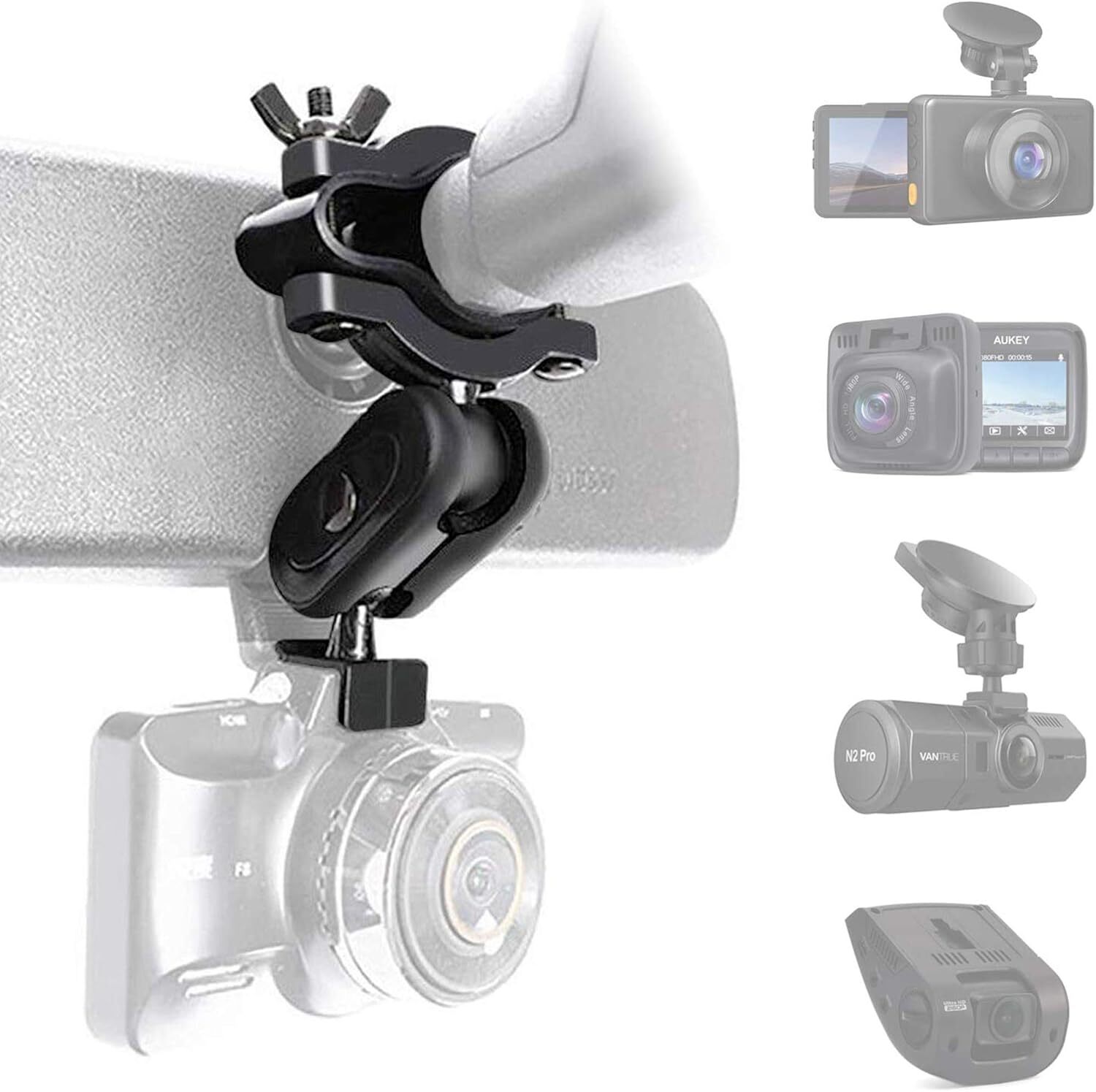 Universal Car Dash Cam Mirror Mount Kit for Rear View Installation-image