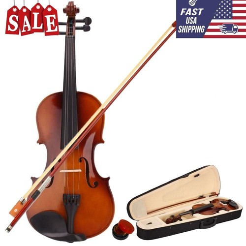 New Black Friday 4/4 Natural Acoustic Violin Set + Case+ Bow + Rosin eBay
