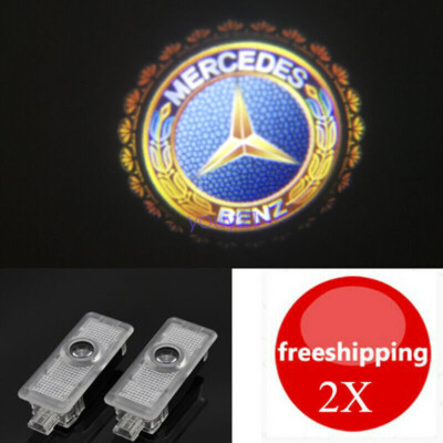 2X 3D LED Ghost Shadow Projector Laser Door Lights For Mercedes-Benz CLS CLA C E