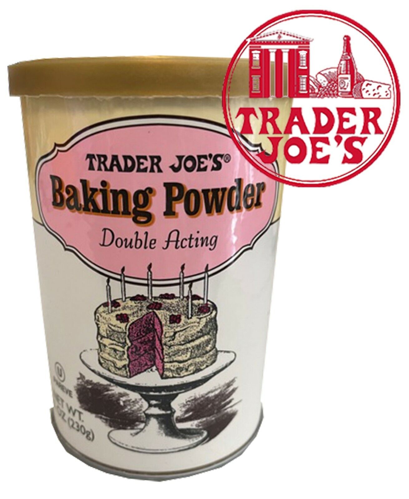 Great Value Double Acting Baking Powder, 8.1 oz 