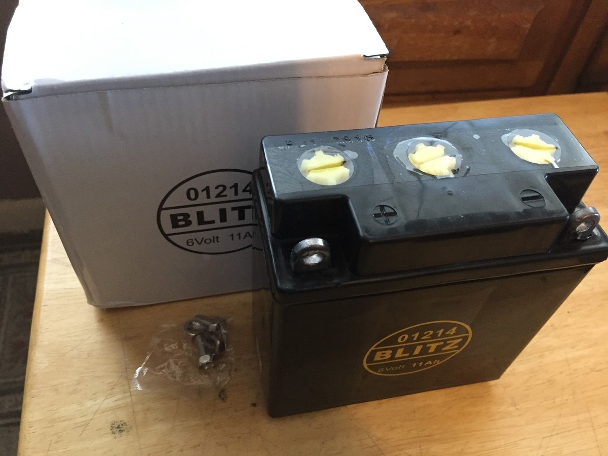 Vintage BMW Blitz R26 R27 11 Ah 6 Volt Battery Must Be