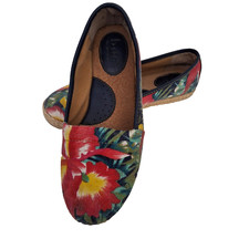 Born boc Sz 7 Concept Canvas Espadrille Slip On Shoes Flats Tropical Hawaiian