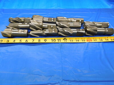 17PCS HSS END MILLS 1 1/4 , 1 1/2 , 1 3/4 , 2'' BRIDGEPORT MILL TOOLING MACHINIST