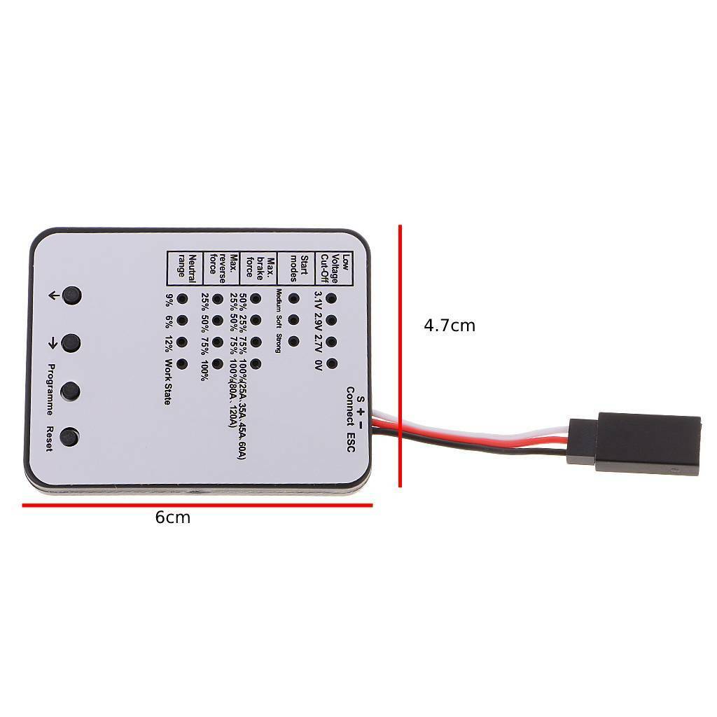 YoungRC Programmierkarte Für RC Auto ESC – Für Bürstenlose Regler 45A–120A, Wasserdicht, Mit Schutzfunktionen