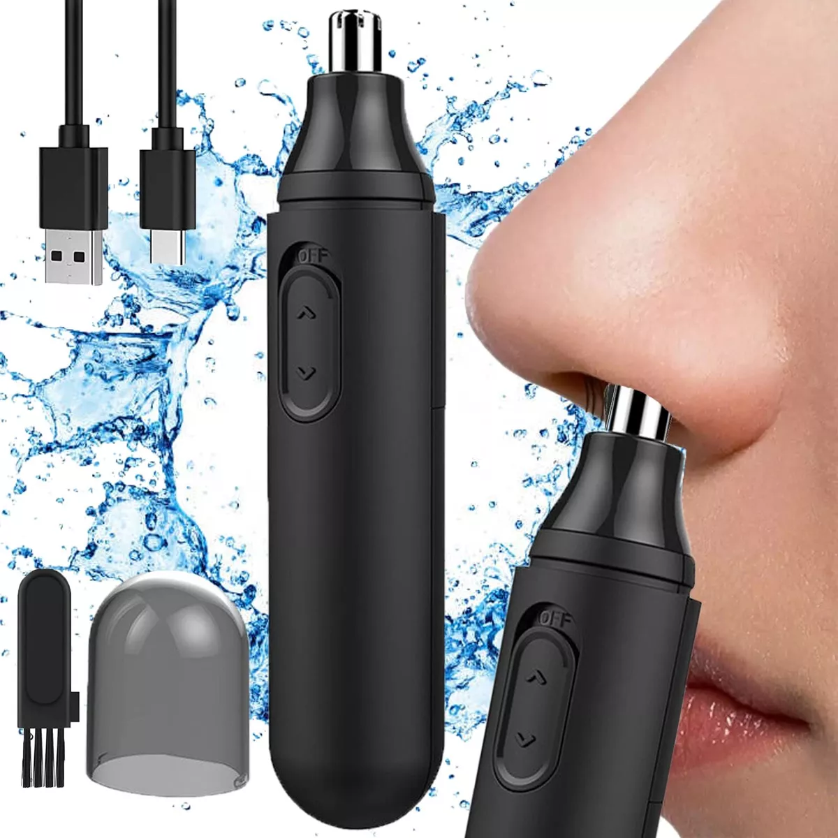 Electric Nose Hair Trimmer Nostril Hair Removal Cutter Shaver