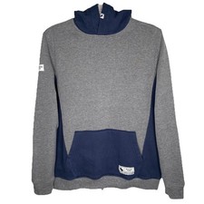 Abercrombie Kids Boy's Hoodie Pullover Sweatshirt Gray Blue Fleece Size 15/16