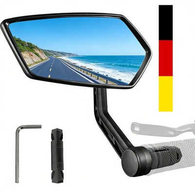 360° Fahrradspiegel E-Bike Rückspiegel Spiegel Fahrrad Links MTB City DHL