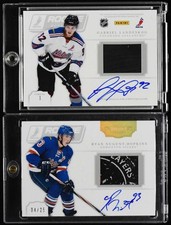 Gabriel Landeskog & Ryan Nugent-Hopkins dual-signed rookie relic insert card /25. rookie card picture