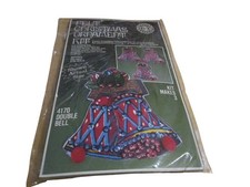 Vintage Felt Christmas Ornament Kit Double Bell Bead Sequin Open Package 1970s