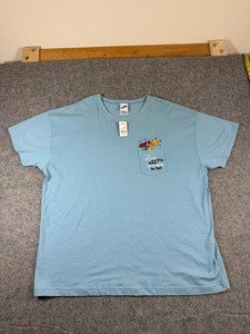 T-shirt Vintage 1997 LOONEY TUNES - Tweety Étiquette Sequoia - Bleu Marine Taille L - Occasion TB État