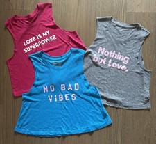 Spiritual Gangster Loose Fit Athletic Wear Crop Tank Tops Lot of 3 Sizes M  L