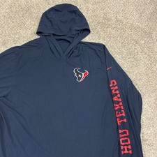 Nike Hoodie Houston Texans XXL Navy Blue Long Sleeve Graphic T-Shirt NFL