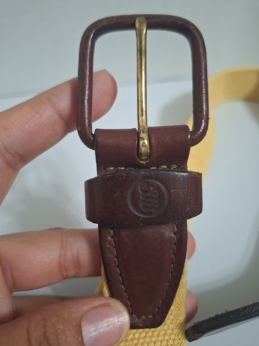 St. John's Bay Genuine Leather & Cotton Braided Belt Yellow Boys L 10/12 Preppy - Picture 3 of 7