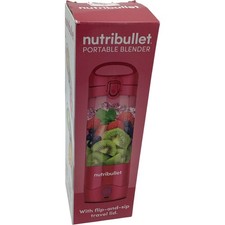 NUTRIBULLET Portable Blender Red Travel Lid 475ml Smoothie Dips Drinks TH