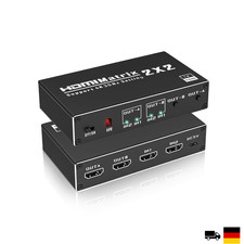 HDMI Switch 2x2 4K Matrix IR Fernbedienung