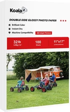 Koala Double Side Thin Glossy Photo Paper 11X17 Inches 120Gsm 100 Sheets Compati