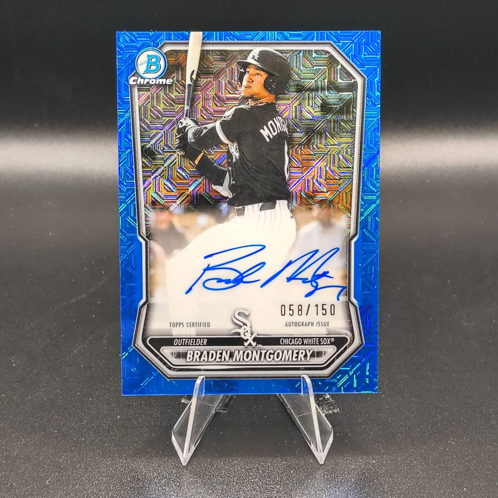 2026 Bowman #BMA-BM Braden Montgomery Chrome Mojo Blue Refractor Auto #/150