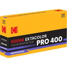 Kodak Ektacolor Pro 400 120mm Color Negative Film, 5 Rolls