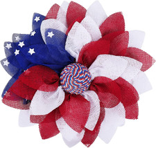 Independence Day Wreath Patriotic Wreath for Front Door American Flag Theme Hand