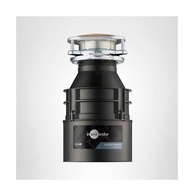 InSinkErator Badger 500, 1/2 HP Continuous Feed Kitchen Garbage Disposal, Bad...