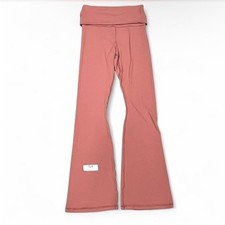 NWT OFFLINE by Aerie Hi-Rise Flare Leggings Pink Dusty Rose Small Short