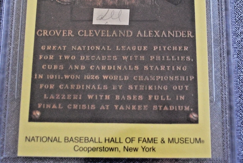 WALTER JOHNSON SIGNED CUT HANDWRITTEN HOF PLAQUE SENATORS "BIG TRAIN BAS BECKETT - Image 4 of 4