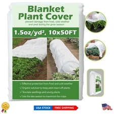 Lightweight Non-Woven 10x50ft Plant Covers for Frost & Sun Protection