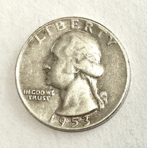 1953 D FINE. ++. SILVER.  GEORGE WASHINGTON QUARTER