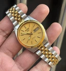 Seiko 5 Automatic 7009-3111 Two Tone Gold Dial Men’s Vintage Watch – Original