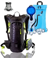 FREEMOVE 3-in-1 Hydration Water Backpack 2L Bladder Cooler for Hiking Bike Rave