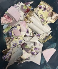 Mix Broken Glass For Mosaic And Jewelry Royal Winton Limoges Vintage Lot 11