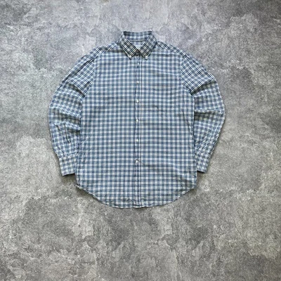 Chemise vintage boutonnée manches longues Oxford à carreaux Brunello Cucinell... - Photo 1/4
