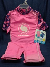 Swimline Lycra Floating Swim Trainer Suit Girl/Boys Pink (Read) Large 40-55 Lbs