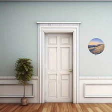 Painting Round Aluminum Wreath Sign Country Farmhouse Decoration