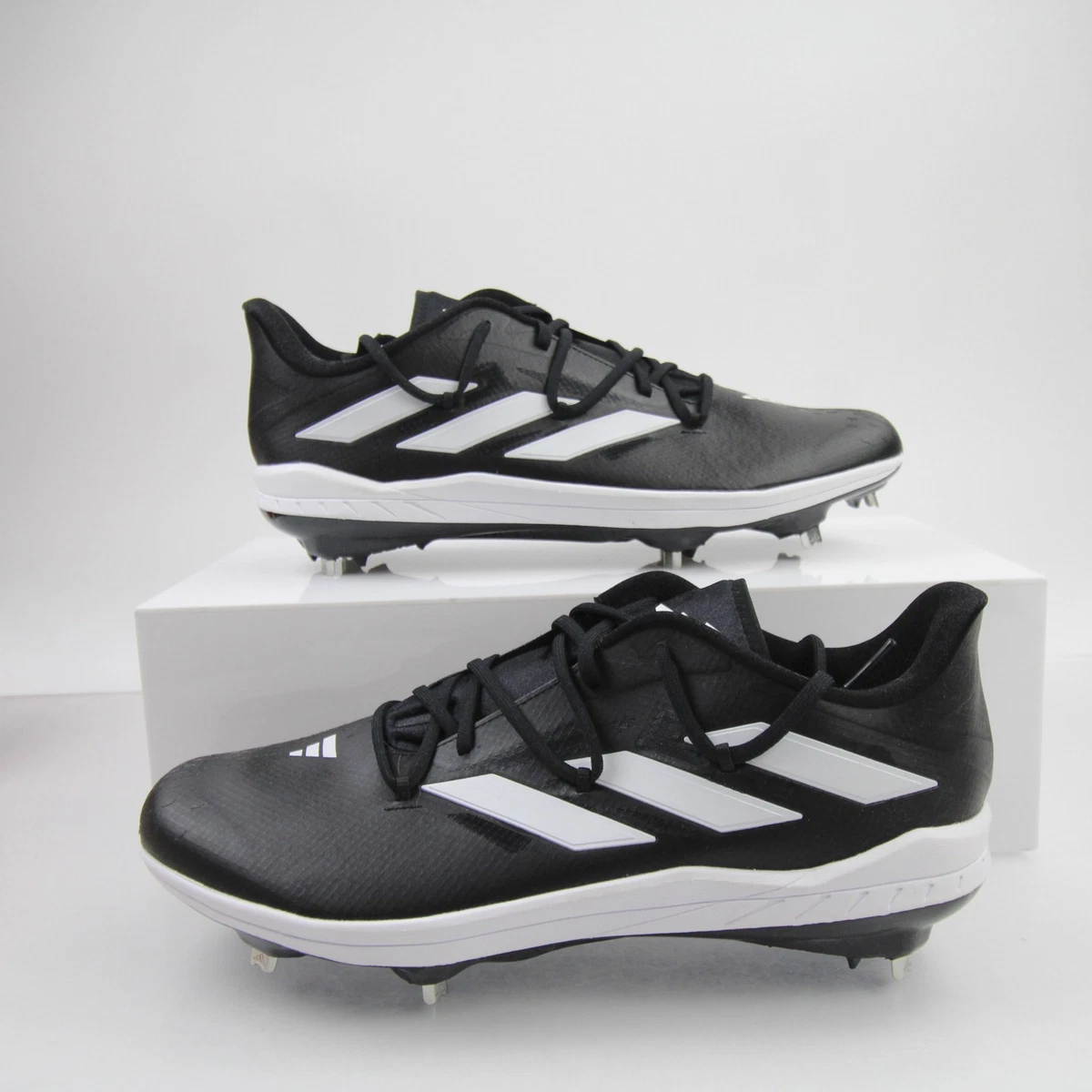 Adidas Shoes Mens 14 Diamond King Cleats Black Metal Spikes Baseball Softball vintage adidas diamond king metal spike baseball cleats  main image 3