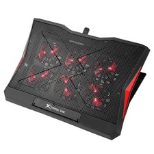 XTRIKE ME Adjustable 6-Fan Gaming Laptop Cooler Cooling Pad Red up to 17 inch