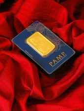STUNNING PAMP SUISSE PURE GOLD BAR 1 OZ  LADY FORTUNA VERISCAN 5199.00 per troy oz
