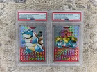 Pokemon 1996 Japanese Bandai Carddass Vending Blastoise & Venusaur PSA 8